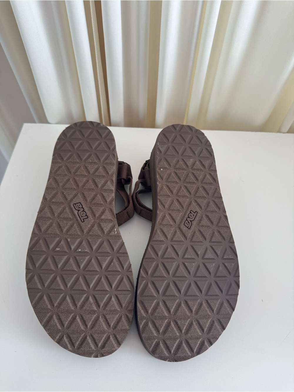 Teva Dark Brown Platform Strap Sandals Women's Midform Universal Sandal Size 10 - Picture 5 of 6